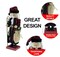 Traditional Wooden Nutcracker 14 Inch White Vintage Santa Festive Christmas Décor for Shelves and Tables